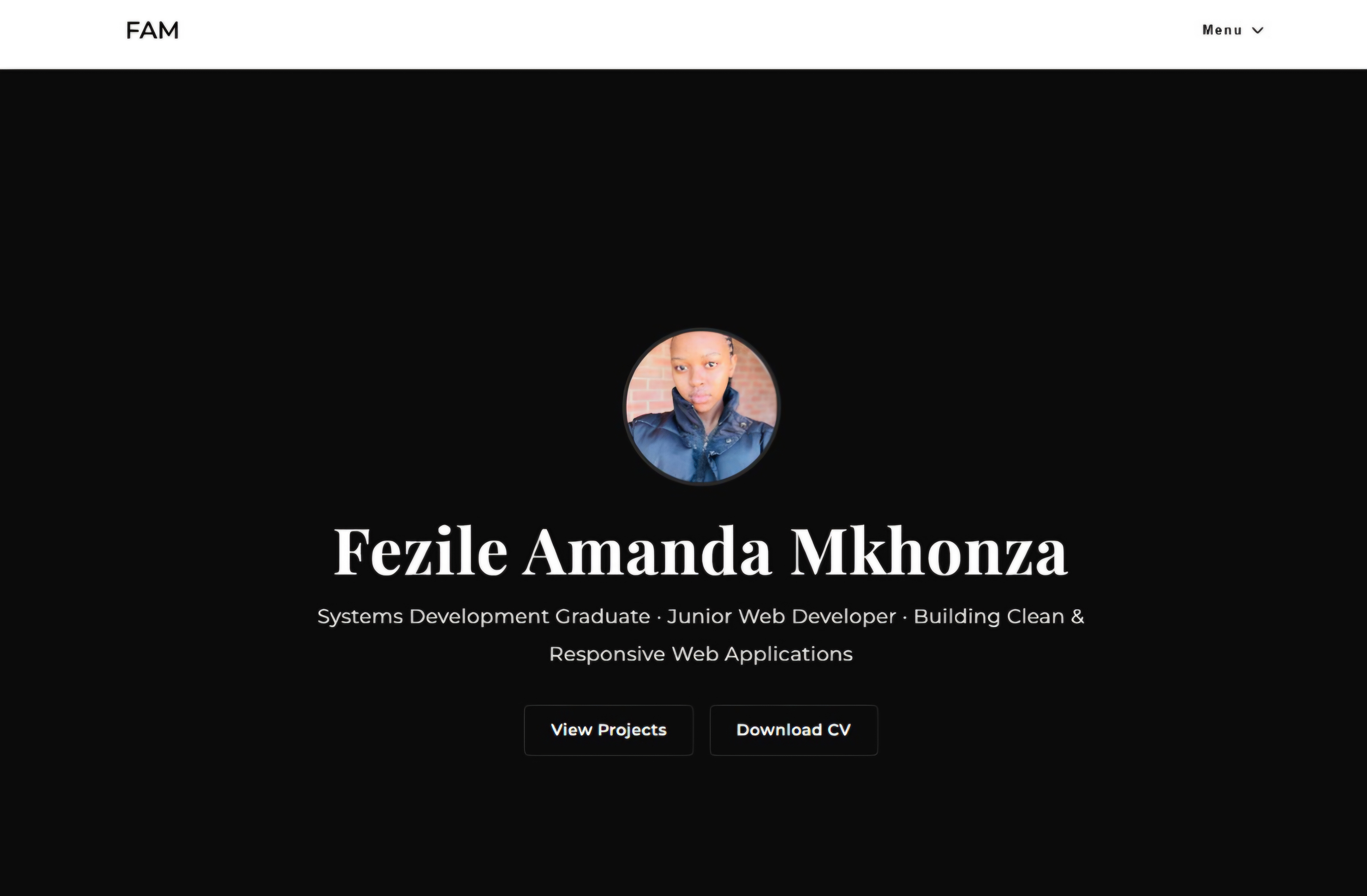 Portfolio project screenshot